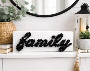 Family String Art Pattern - Printable PDF - DIY Modern Farmhouse Decor