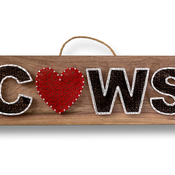 15" x 5" COWS String Art Kit | DIY Adult Craft Project