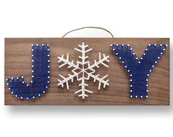 12" x 5" Winter Joy String Art Kit | DIY Adult Christmas Craft Project