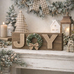 JOY Wreath String Art Pattern - Printable PDF - DIY Christmas Home Decor