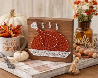 Turkey String Art Pattern - Printable PDF - DIY Thanksgiving Decor