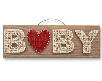 15" x 5" BABY String Art Kit | DIY Adult Craft Project