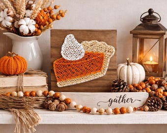 Pumpkin Pie String Art Pattern - Printable PDF - DIY Halloween Decor