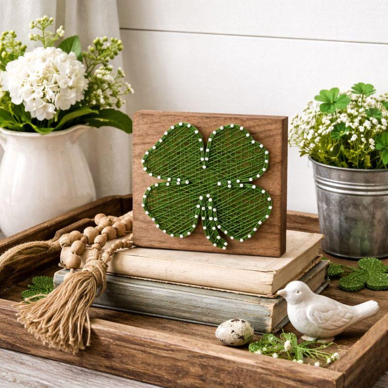 Shamrock String Art Pattern - Printable PDF - DIY St Patrick's Day ...