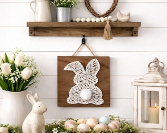 Bunny String Art Pattern - Printable PDF -  DIY Easter Decor