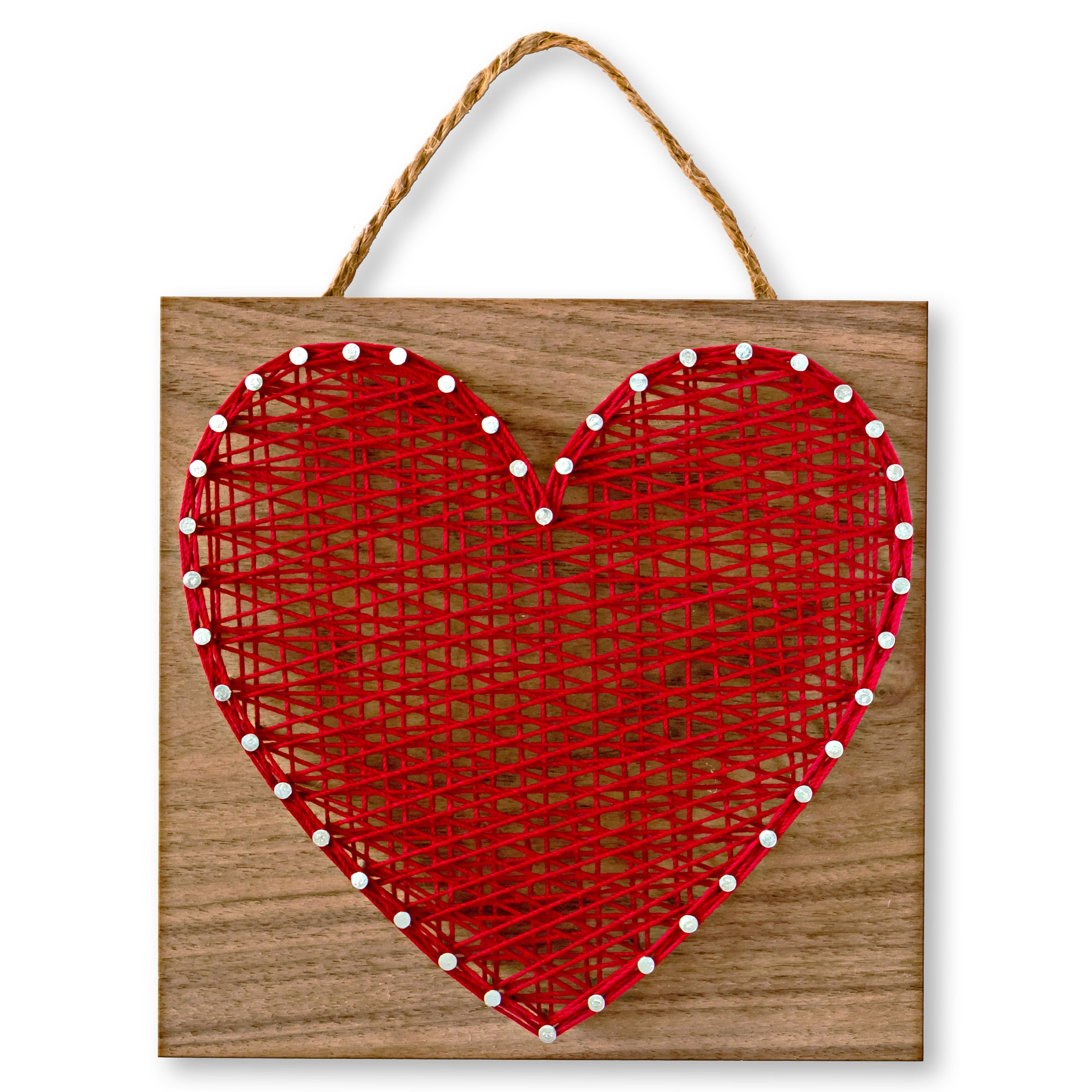 Valentine's String Heart Craft - Live Like You Are Rich