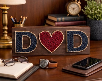 DAD String Art Pattern - Printable PDF - DIY Father's Day Decor