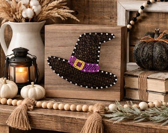 Witch Hat String Art Pattern - Printable PDF - DIY Halloween Decor