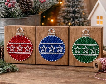 Ornament String Art Pattern - Printable PDF - DIY Christmas Decor