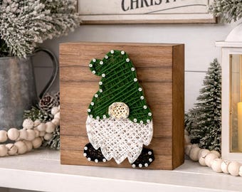 Christmas Gnome String Art Pattern - Printable PDF - DIY Christmas Decor