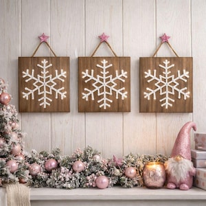 Snowflake String Art PATTERN - Printable PDF - DIY Rustic Winter Home Decor
