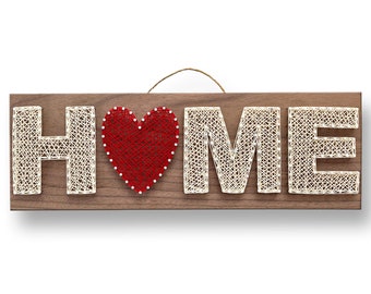 15" x 5" HOME String Art Kit | DIY Adult Craft Project