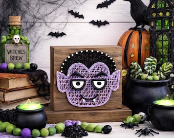 Vampire String Art Pattern - Printable PDF - DIY Halloween Decor