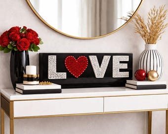 LOVE String Art Pattern - Printable PDF - DIY Modern Farmhouse Decor