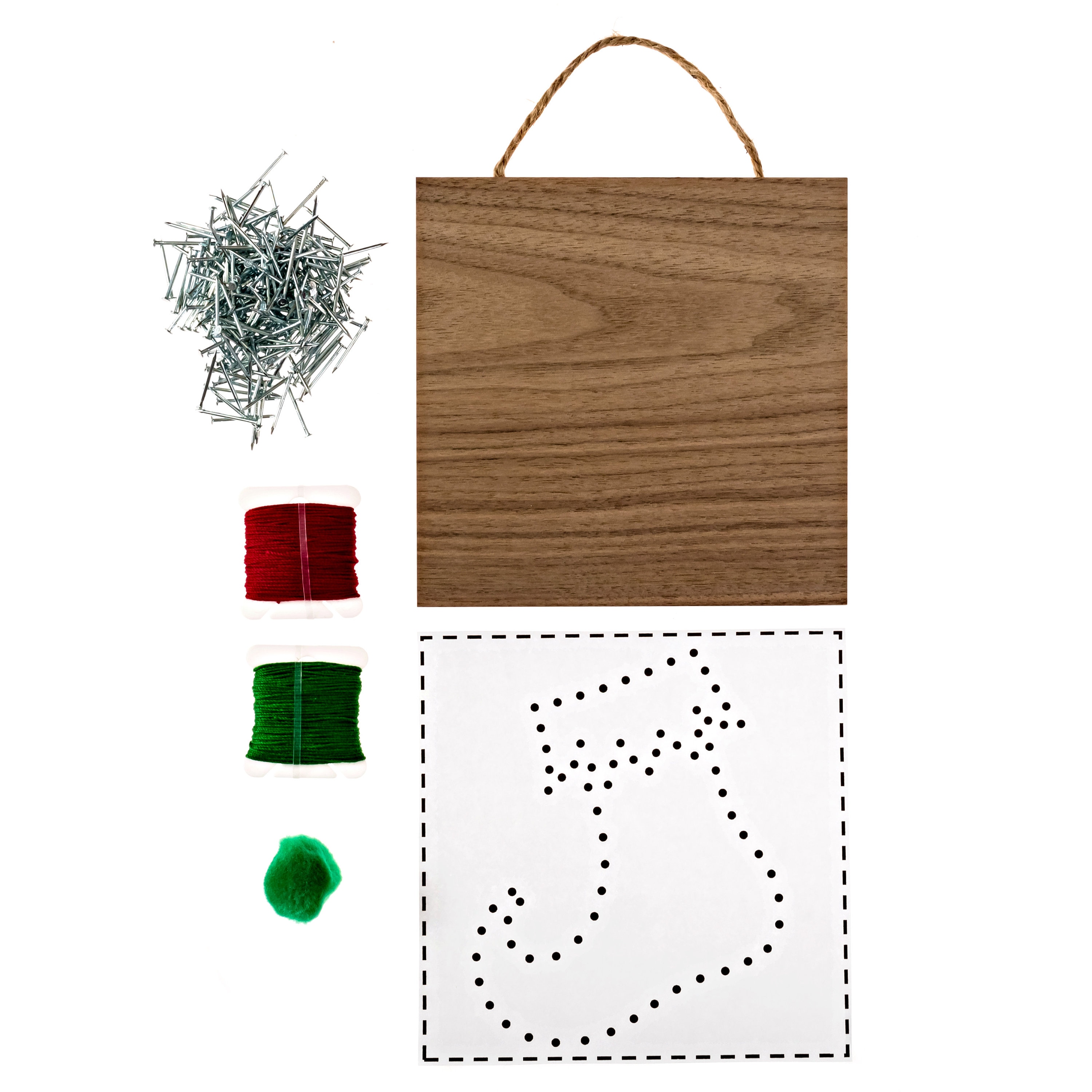 Elf Boot Craft Elf Boot String Art Kit: DIY Christmas Holiday Craft (5