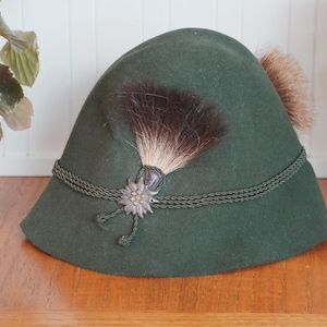 Vintage Green Brushed Wool Hat Wool Blend Green Vintage Hats for Women for sale | eBay main image 4