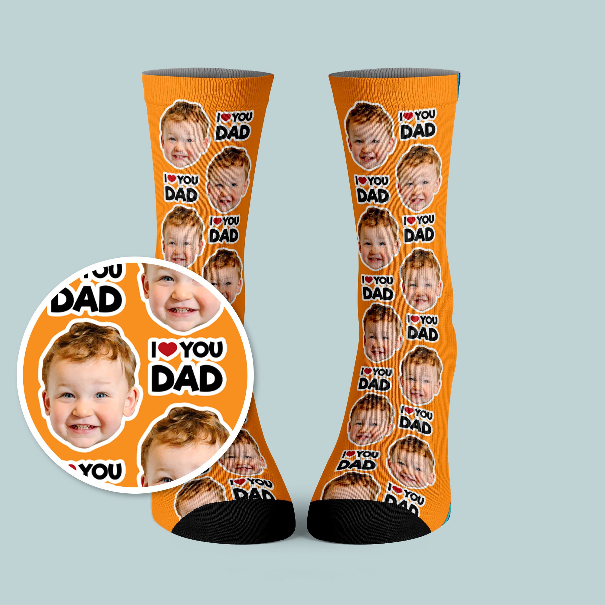 Father's Day Socks Funny faces cute gift 1 dad best dad Etsy
