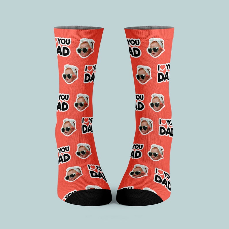 Father's Day Socks Funny faces cute gift 1 dad best dad Etsy