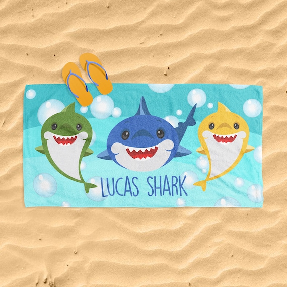 baby shark beach towel