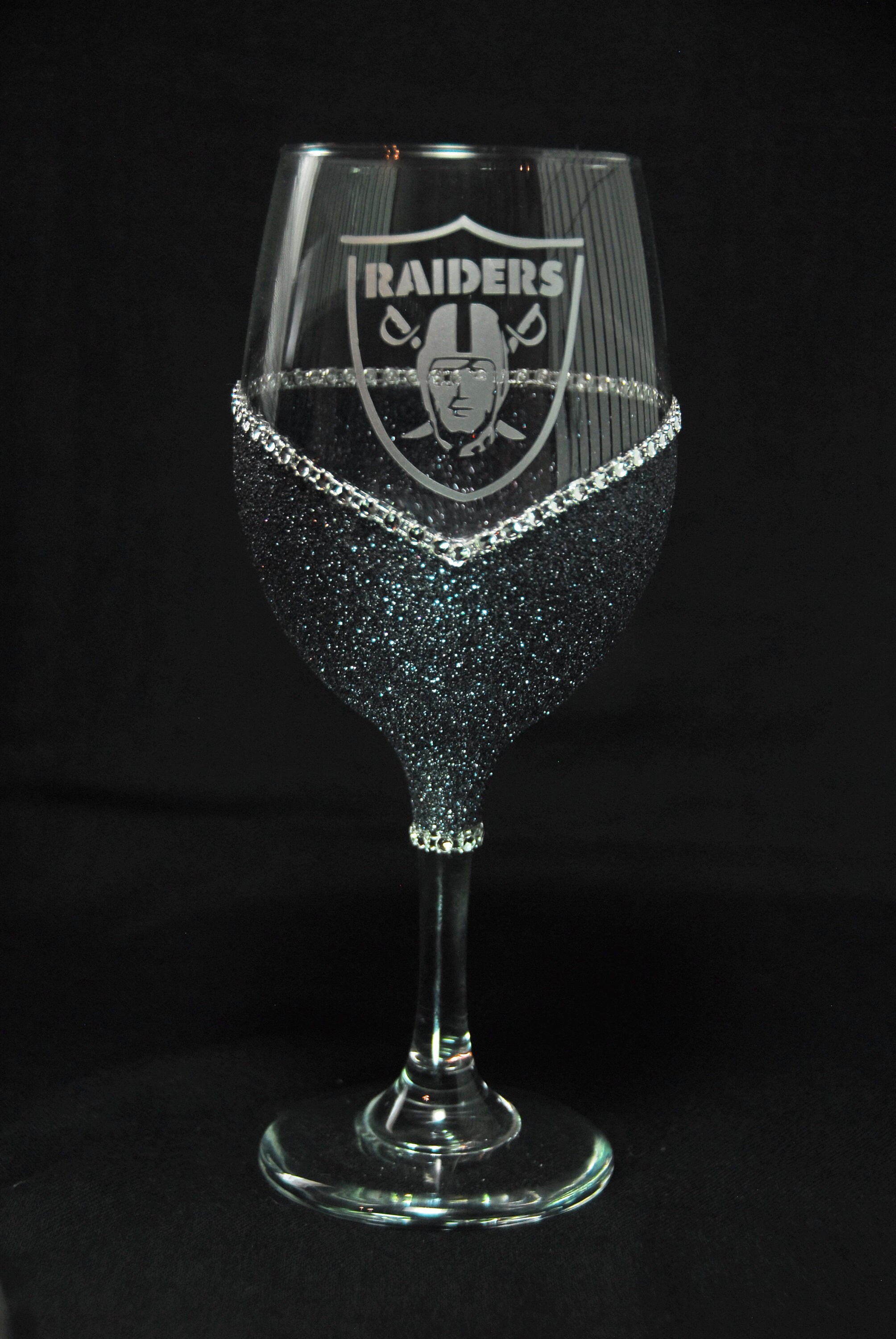 Las Vegas Football Raiders Custom Crystal Bling Service this 