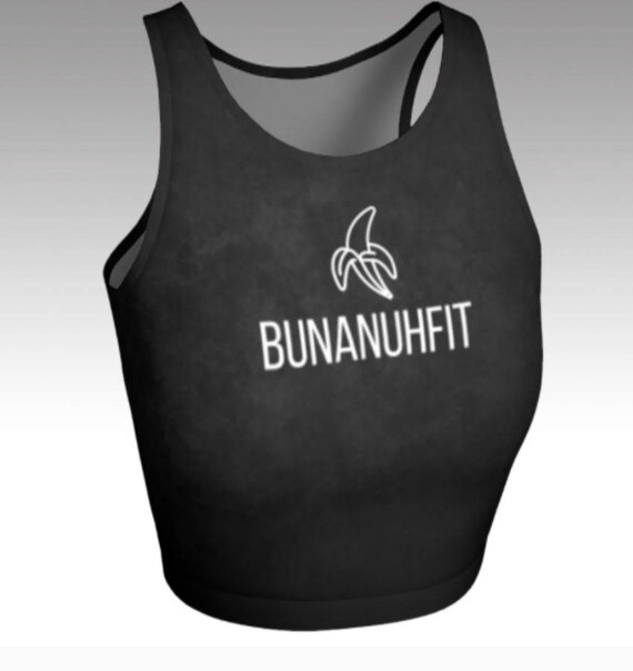 black athletic crop top