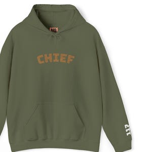 CHIEF Superbold Embroidery Heavy-Weight Hoodie | Super Soldier 117 Master Streetwear, Discreet, Casual, Cosplay, Fandom