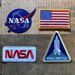 NASA Astronaut Set Patches Space Explorer Moon Embroidered Sew On Iron On Patch Badge DIY Costume - Demogorgon Patches - DP