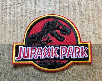 Jurassic Park-logo geïnspireerd geborduurd naai-op strijk-op patch badge patch DIY kostuum Nublar InGen - Demogorgon-patches - DP