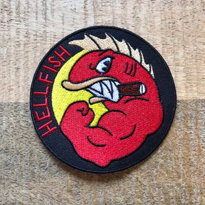 The Simpsons Flying Hellfish Grandpa Embroidered Sew On Iron On Patch Badge Hell Fish Patch DIY Costume - Demogorgon Patches - DP