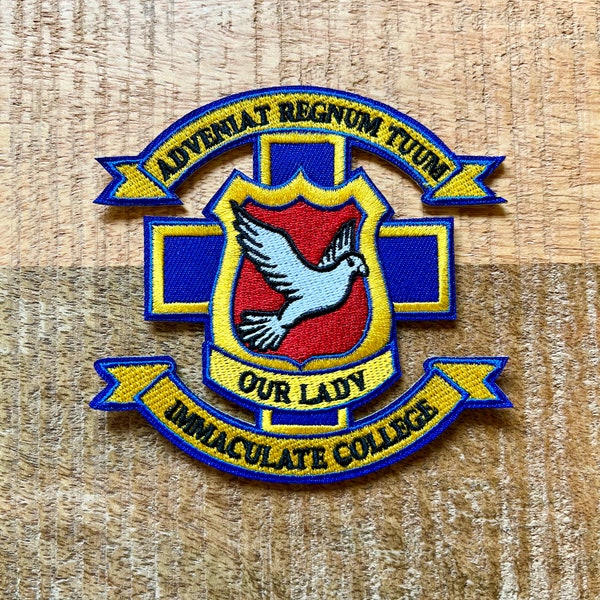 Derry Girls Our Lady Immaculate College Uniform Embroidered Patch Iron On Sew Badge DIY Prop Erin Quinn Orla McCool Clare Devlin Michelle