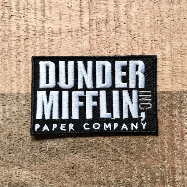 The Office Dunder Mifflin Inc. Uniform Costume Paper Company Brodé à coudre sur fer sur patch badge DIY Patch - Demogorgon Patches - DP