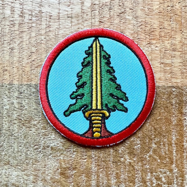 Twin Peaks Bookhouse Boys Club Embroidered Iron On Sew Patch Badge DIY Prop Costume Citizens Brigade Dale Cooper Sheriff Sword Department