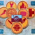 Team Fortress 2 RED Uniform Set Patches Embroidery Iron On Sew Badge DIY Prop Costume TF2 Pyro Soldier Spy Scout Medic Engineer Heavy Sniper product logo