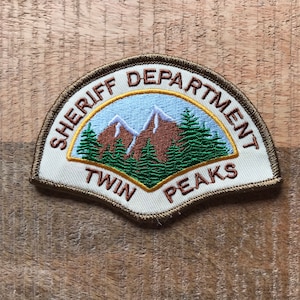 Twin Peaks Dipartimento dello sceriffo della polizia ricamato da cucire su ferro su toppa distintivo costume fai da te - toppe Demogorgon - DP