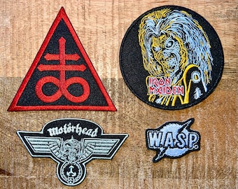 Eddie & Steve Vest Patches Set Embroidered Iron On Sew Badge DIY Prop Vecna ​​Hawkins Metal Blue Jeans Leviathan Cross