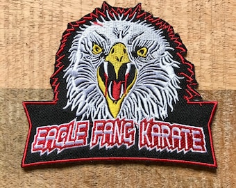 Cobra Kai Eagle Fang Dojo Embroidered Sew On Iron On Patch Badge Daniel San LaRusso Costume DIY Miyagi-Do Karate Kid - Demogorgon Patches