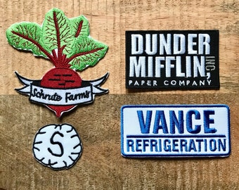  Dunder Mifflin Inc - The Office Embroidered Patch - 2x3  (Iron-On)