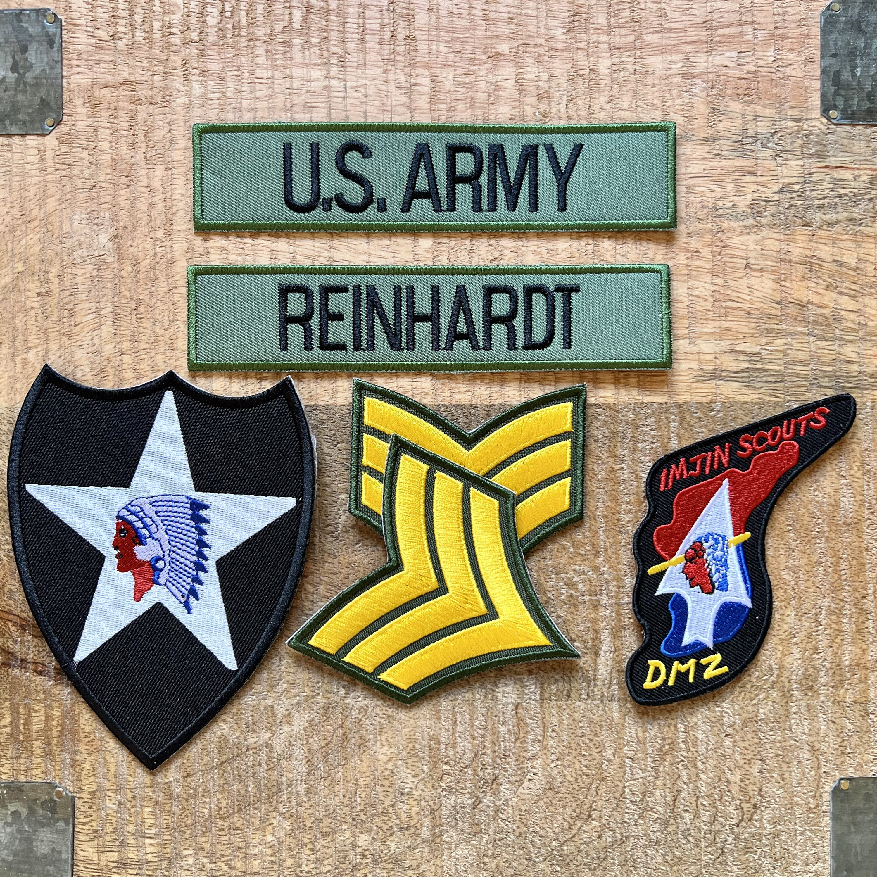 U.S. Army Patch Black & Yellow 1 1/4 x 4 3/4