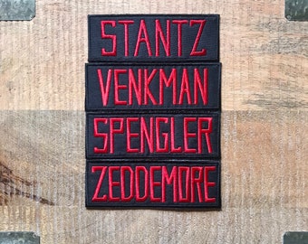 Ghostbusters Uniform Name Embroidered Sew On Iron On Patch Badge Stantz Venkman Zeddemore Spengler DIY Patch - Demogorgon Patches - DP