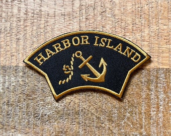 The Truman Show Harbour Island Patch brodé à repasser sur badge à coudre DIY Prop Sailor Hat Seahaven Costume TV Show Christof Free Sylvia Reality