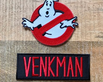 Écusson brodé à coudre ou à repasser de l&#39;uniforme des Ghostbusters, Stantz, Venkman, Zeddemore, Spengler, déguisement DIY - Patchs Démogorgon - DP