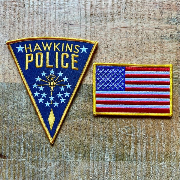 Stranger Things Jim Hopper Hawkins Police Patch Embroidered Iron On Sew Badge DIY Prop Costume Eleven 11 80s Dustin Steve Eddie Munson Alex