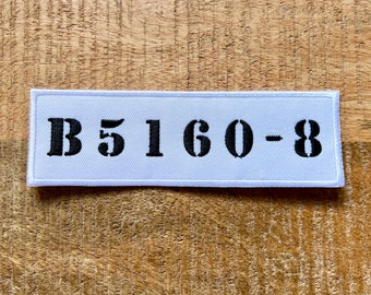De stilte van de lammeren Hannibal Lecter Gevangene Nummer B5160-8 Patch Geborduurd Strijken Op Naai Badge DIY Rekwisiet Kostuum Clarice Buffalo Bill Rood