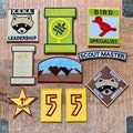 Moonrise Kingdom Scout Master Ward Embroidered Patches Set Iron On Sew Badge Costume Uniform DIY Prop Khaki Wes Anderson Sam Shakusky Suzy product logo
