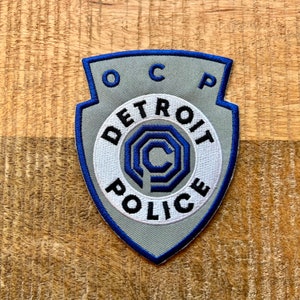 Patch de uniforme da polícia de Detroit RoboCop bordado para passar a ferro, emblema faça você mesmo, traje de Alex Murphy e Anne Lewis, Omni Consumer Products OCP 209