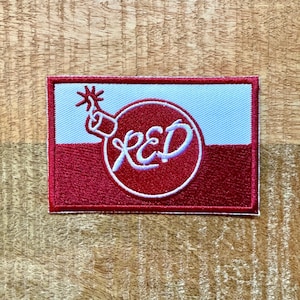 Team Fortress 2 Red Logo Uniform Embroidered Patch Iron On Sew Badge DIY Prop Costume TF2 Reliable Excavation Demolition VS Blu Game Hat Cap