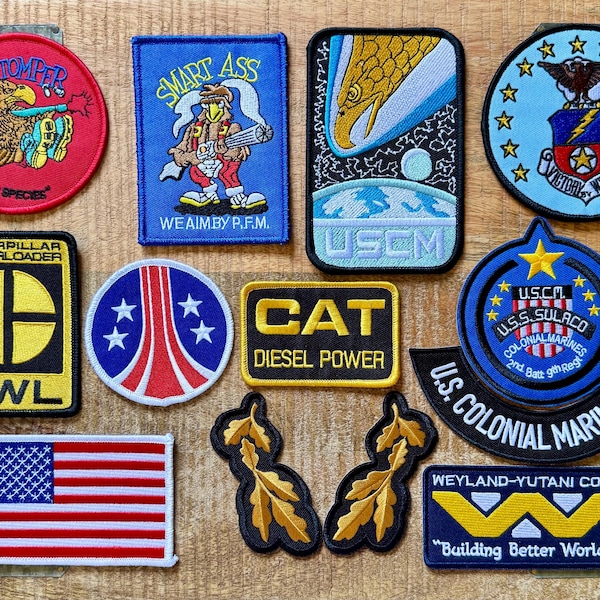 Aliens USCM Embroidered Crew Patches Iron On Sew Badge DIY Prop USS Sulaco Ellen Ripley Weyland Yutani Hudson Private Vasquez Al Apone Hicks