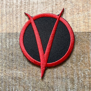 V For Vendetta Embroidered Sew On Iron On Patch Badge Patch DIY Costume Revenge Power To The People Freedom - Demogorgon Patches - DP