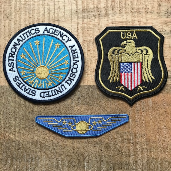 2001: A Space Odyssey Uniform Patch Complete Set David Bowman Embroidered Sew On Iron On Patch Badge DIY Costume - Demogorgon Patches - DP