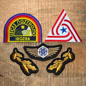 Alien Samuel Brett Uniform & Hat Patches USCSS Nostromo Embroidered Iron On Sew Patch Badge Trucker Cap DIY Prop Costume Ripley Isolation